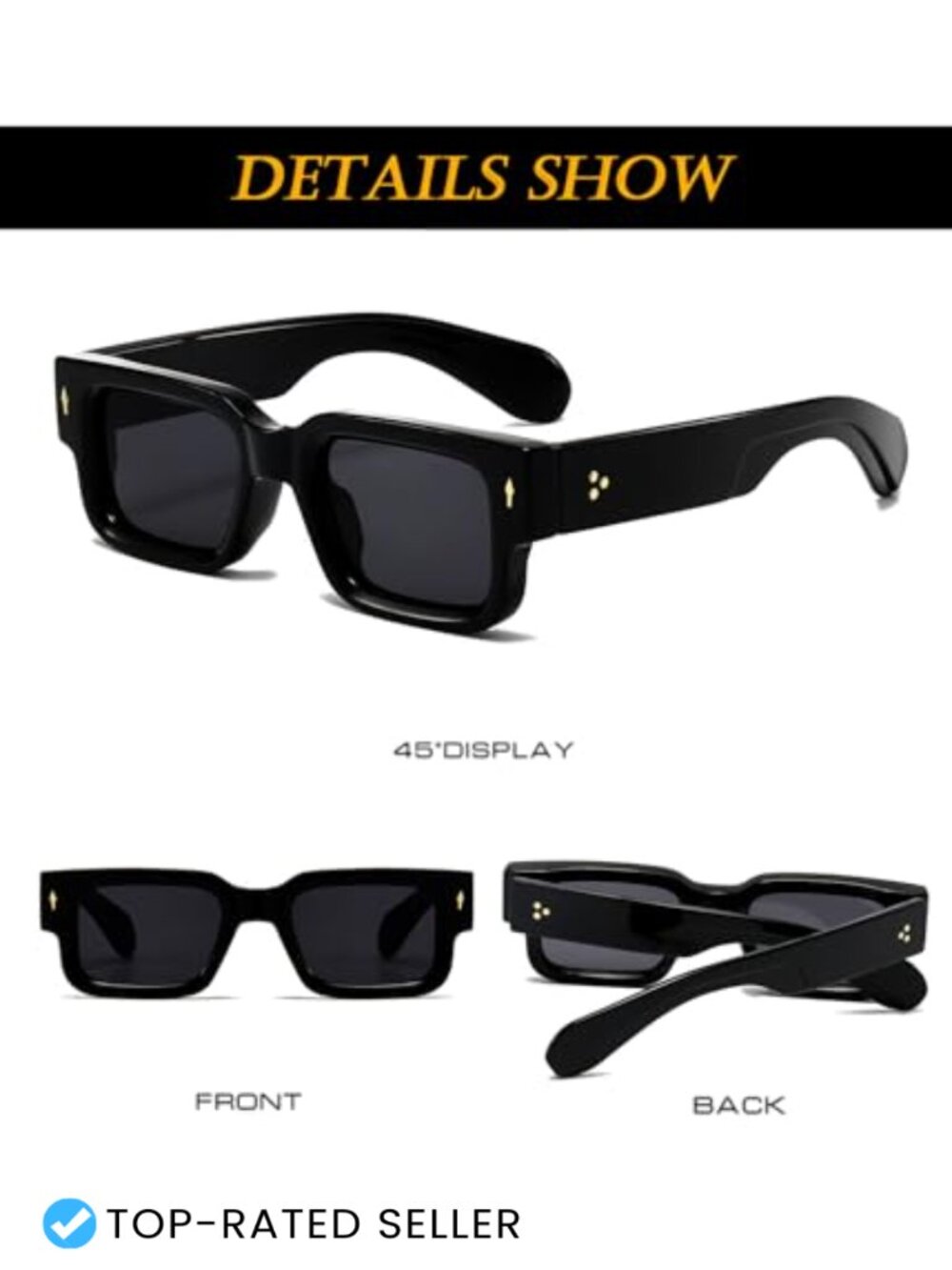 Chunky Rectangular Acetate Composite Frame - Picture 4 of 5